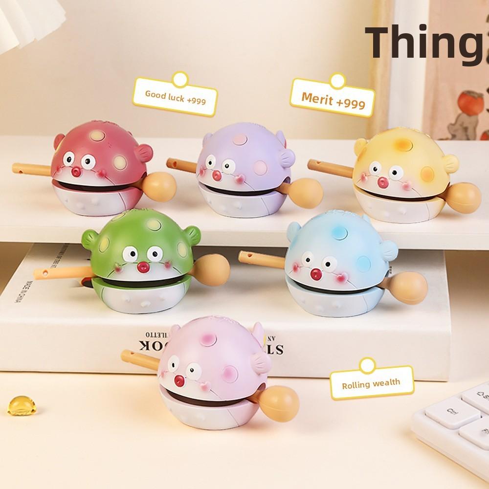 Cute Pet Wooden Fish Resin Art Decor Creative Desk Stress Reliever For Gift Giving