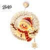 Santa Claus Window Light Christmas Suction Cup Light, Xmas Tree Glass Mirror Hanging Snowman Ornament, Holiday Party Acrylic Decor Soft Glow