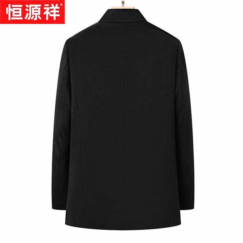Men's Thickened Wool Blend Stand-Collar Winter Coat