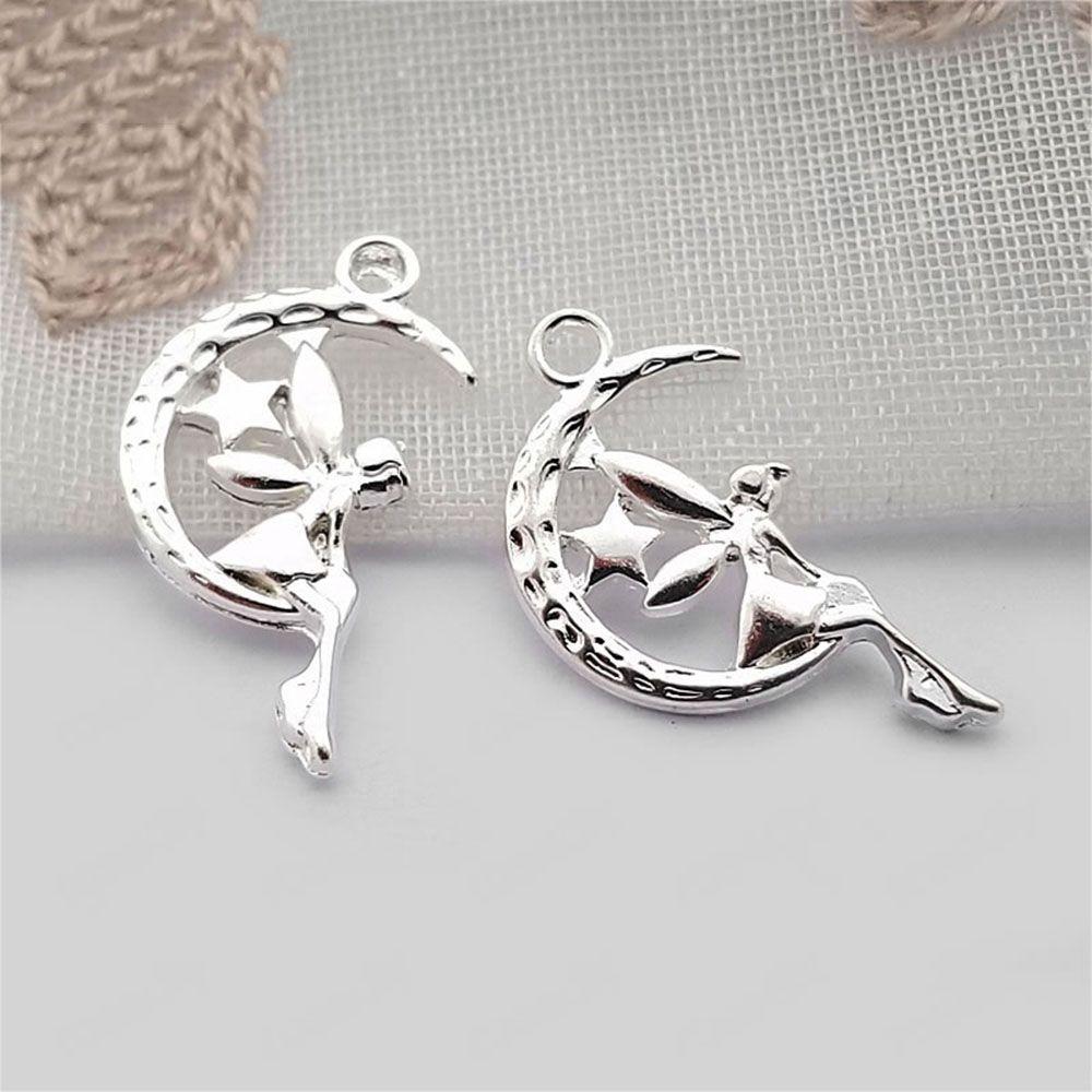 10Pcs Pendants Moon Stars Jewelry Making DIY Bracelet Necklace Charms Accessories