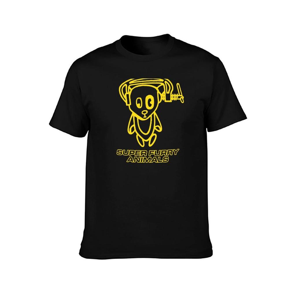 Super Furry Animals, Ice Hockey Hair, Out Spaced, Vintage, Britpop T-Shirt T Shirt for Man 100 Percent Cotton T-Shirt