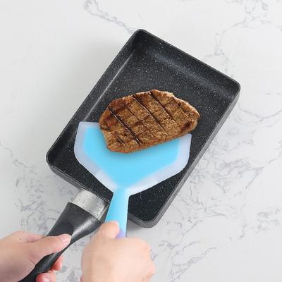 Silikonspatel mit ergonomischem Griff, lebensmittelecht, hitzebeständig, antihaftbeschichtet, Kochwender, multifunktional, Pfannkuchen, Steaks, Pizza Schaufel
