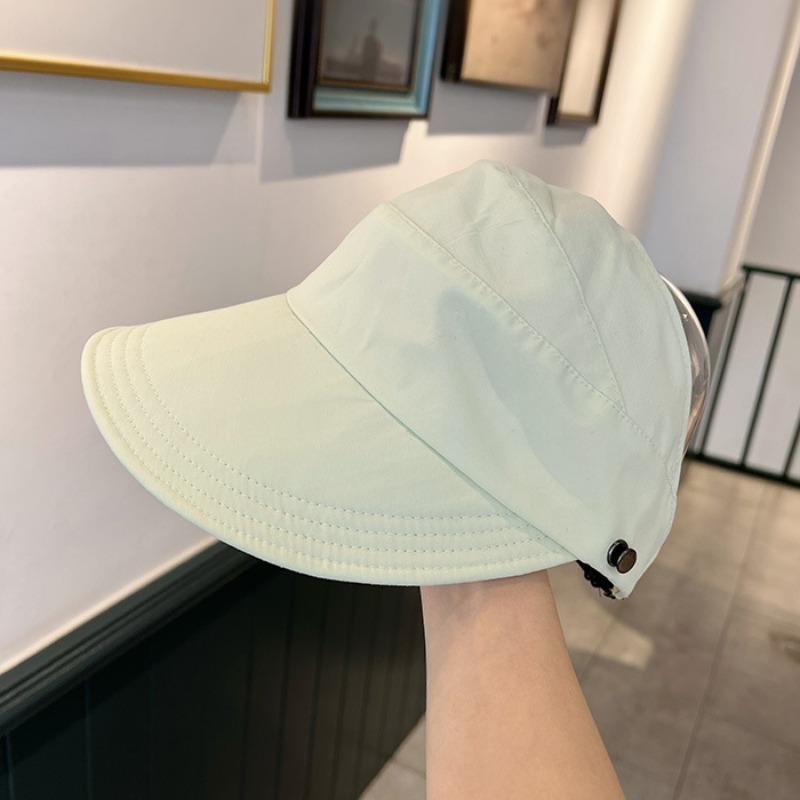 Summer Quick Drying Ponytail Big Hat With An Empty Brim, Women'S Outdoor Sun Protection Hat With Adjustable Duckbill Cap
