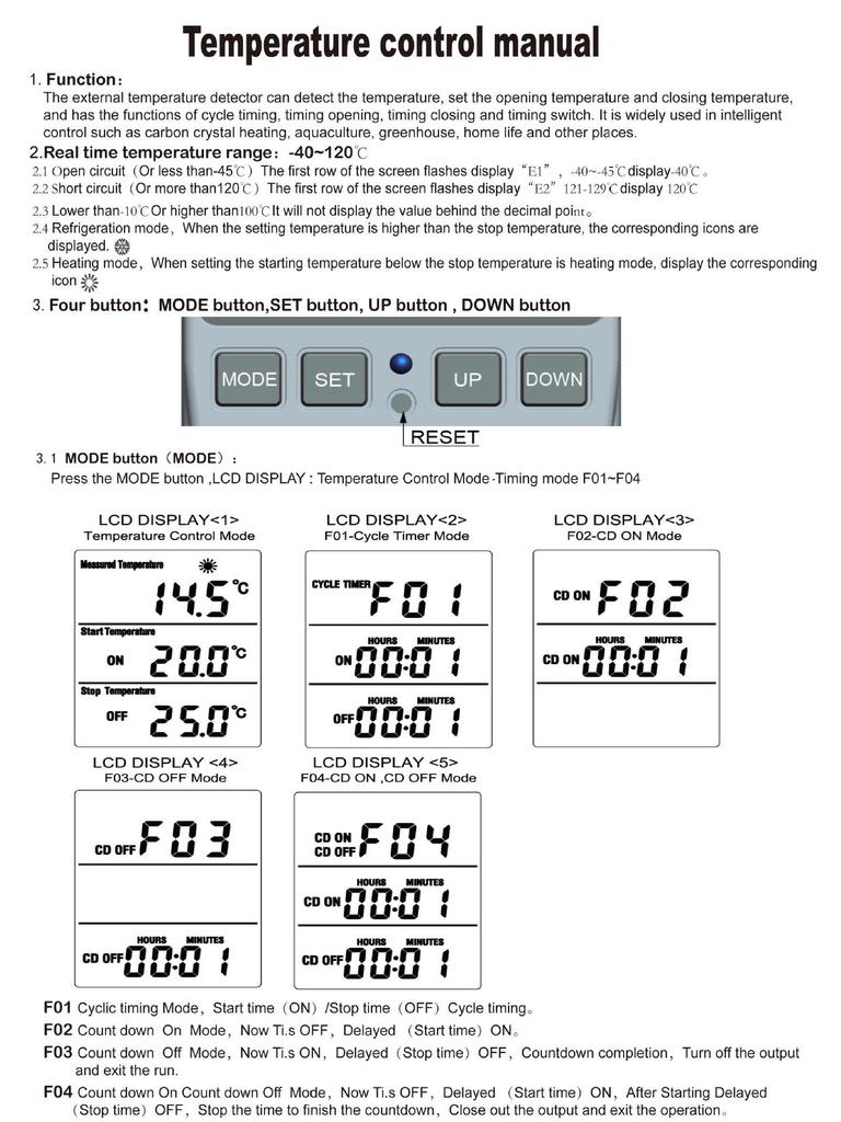 US Standard Countdown Temperature Control Socket with Large Screen Display