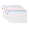 A4 Transparent Waterproof Zipper Document Bag for Exams and Office Use