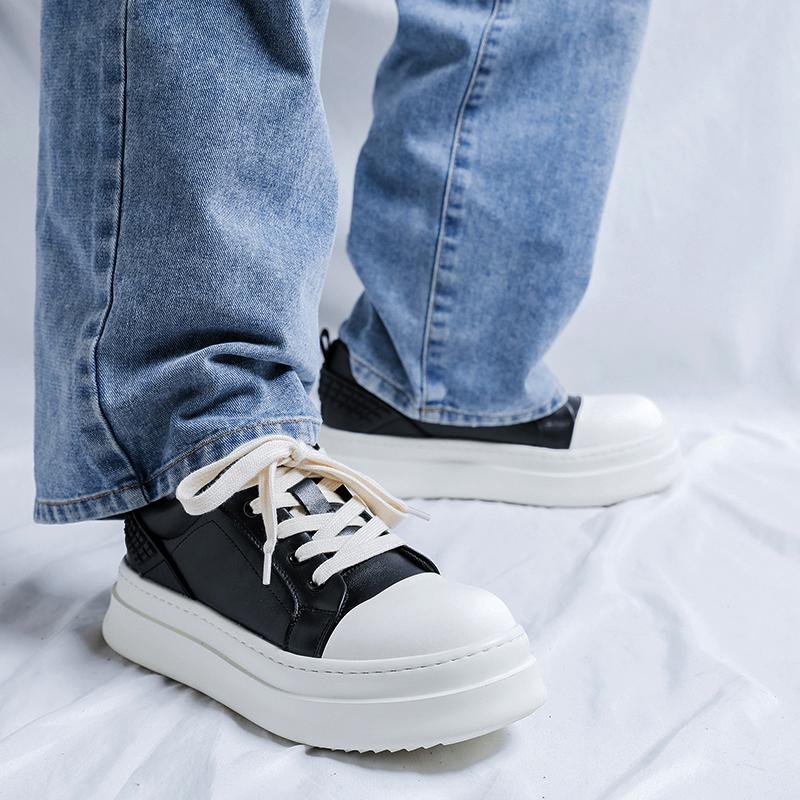 Fashion Trendy youth men's thick soled shoes Classic Fashion Designer Styles Leisure Outdoor Party Daily Height increasing shoes