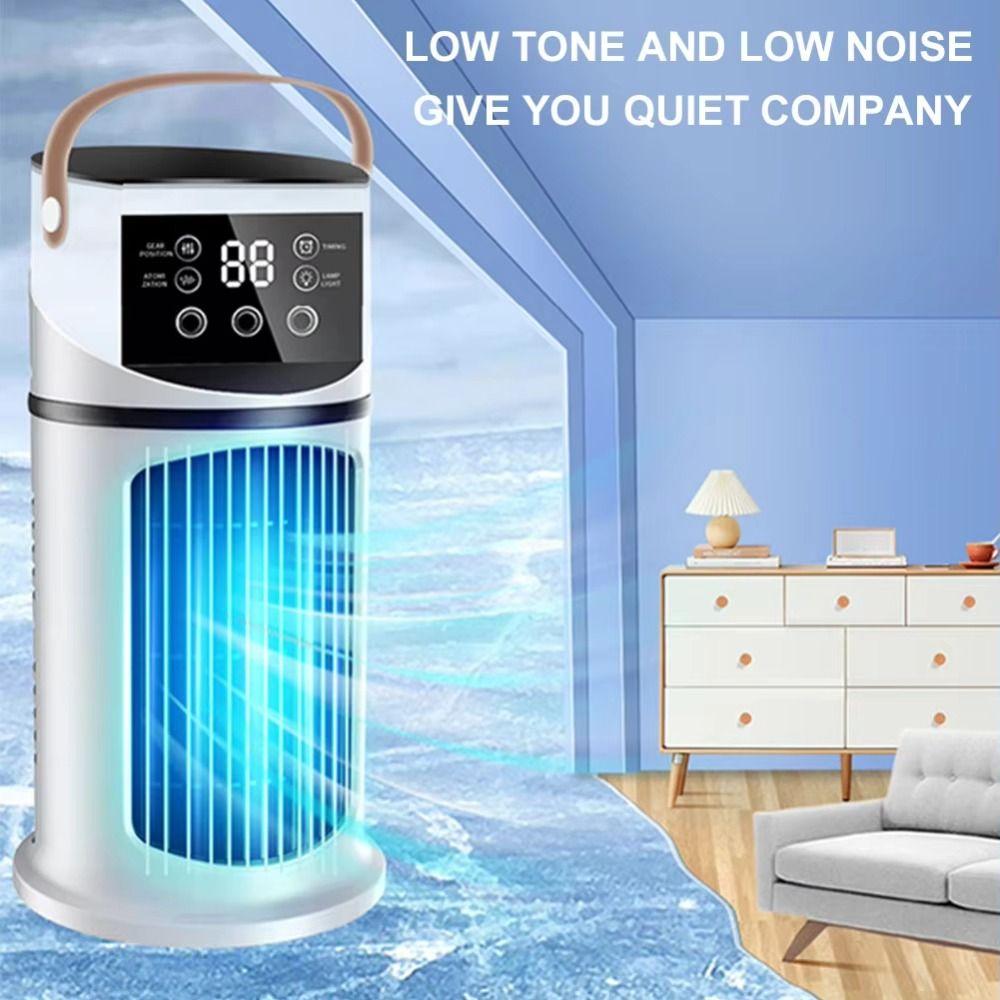 8H Timer Air Cooler 9 Speeds Water Cooling Fan Spray Cooler Mobile Air Conditioning  Office Use