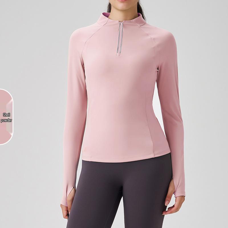 Women s Reflective Half-Zip Antibacterial Yoga Jacket - Premium Outdoor Sports Top Large