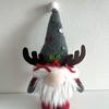 Gnome Christmas Ornaments Christmas Figurines With Antlers Window Decoration With Hat For Living Room Office Bedroom Table