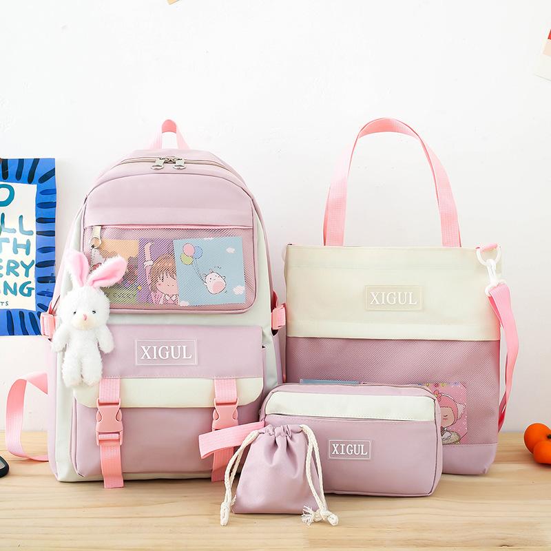 Multi-piece schoolbag female Korean version Japanese lightweight junior school backpack 3rd to 5th and 6th grade primary school students girl backpack