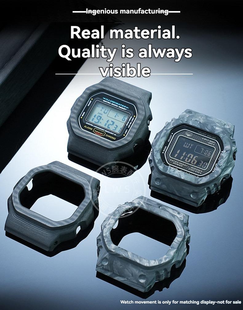 Etui z włókna węglowego do Casio G-SHOCK DW-5600 DW5600 GW-B5600 DW5610 GW-M5610 GMW-B5000 Wysokiej jakości Koperta Ramka Zegarka