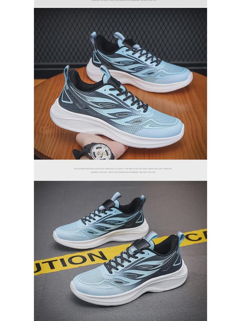 Herren Laufschuhe mit doppellagigem Netzgewebe, extra groß - Frühling/Herbst, Stoßdämpfend, Erhältlich in den Größen 46-50, Ideal für Jugendliche und Studenten