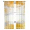 Abstrakte Kunst Gelbe durchsichtige Vorhänge für Wohnzimmer Schlafzimmer Tüllvorhang für Küche Voile-Vorhang Blindpaneele