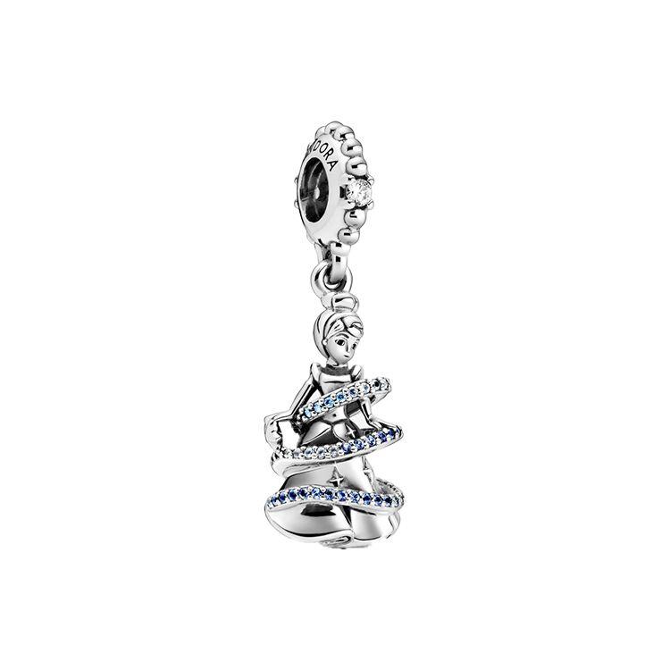 Pandora Disney Cinderella Magical Moments Charm Women Charm Silver Blue 799201C01 Silver Blue