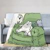 Simons Cat Blanket Super Soft Warm  Throw Blankets for Bed 50x60 Inch Multi-size Bedspread