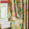 1PC Nuan Series European Pastoral Style Printed Colorful Curtains Full Blackout Curtains for Bedroom Living Room Balcony Window for Home Decor