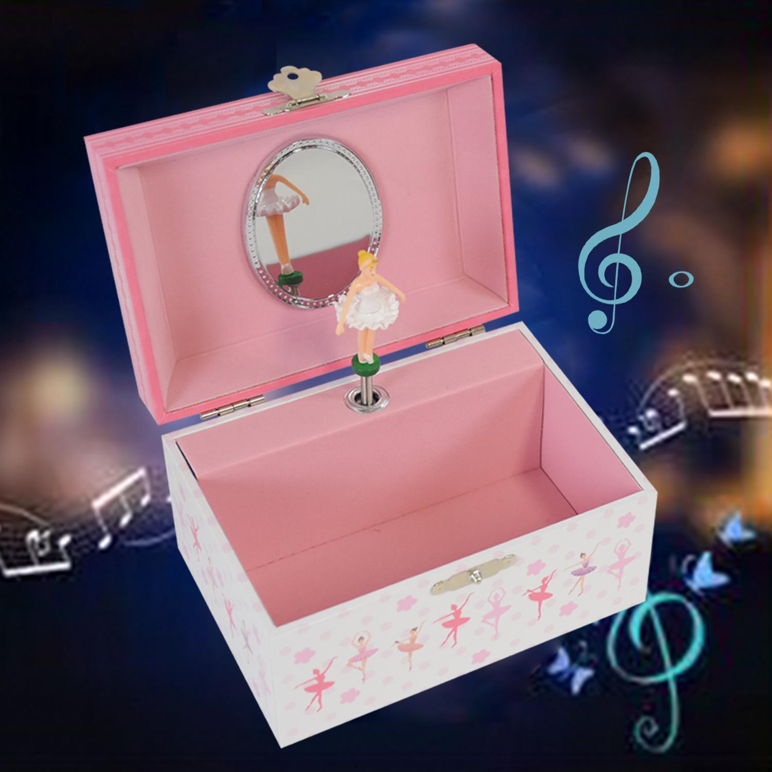Cross-border Wooden Music Jewelry Box: Creative Ballet Girl Storage Toy 50176