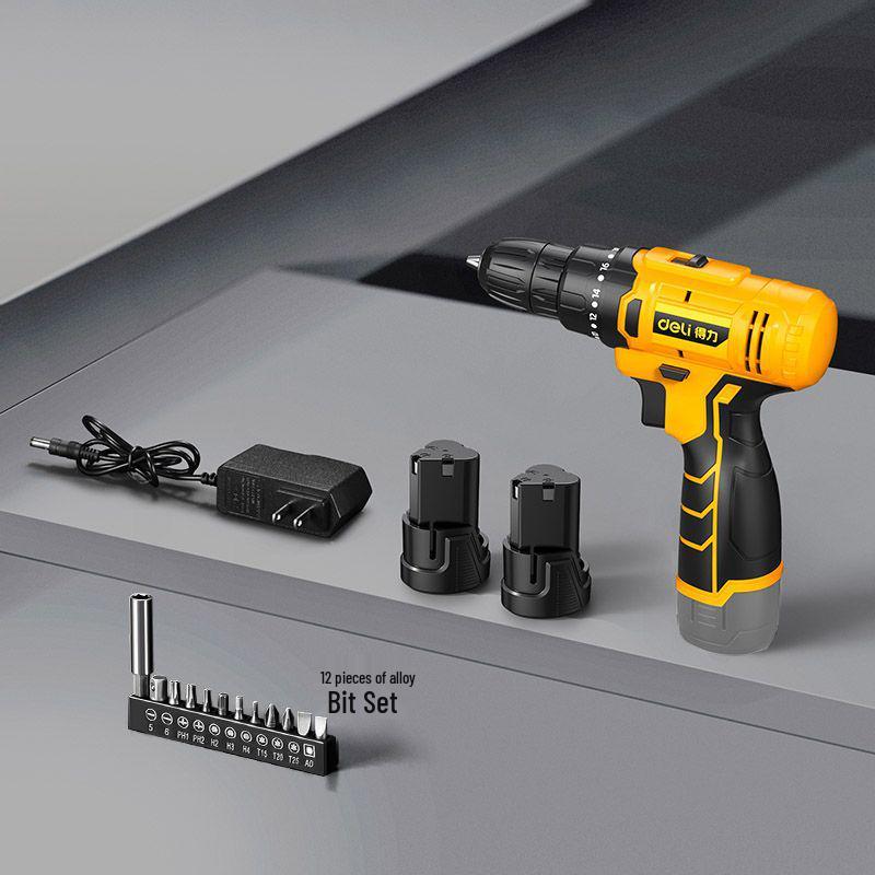 Deli 12V Multi-Functional Cordless Drill & Electric Screwdriver