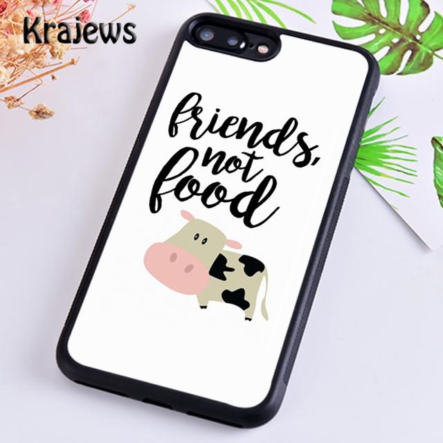 Krajews Love Animal Vegan Quotes Soft Phone Case Cover For iPhone 17 Air 16 15 14 plus 11 12 13 pro max coque Fundas