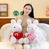Gauze Heart Embracing Rabbit Rabbit Plush Toy Cute Wedding Dress Pillow Doll