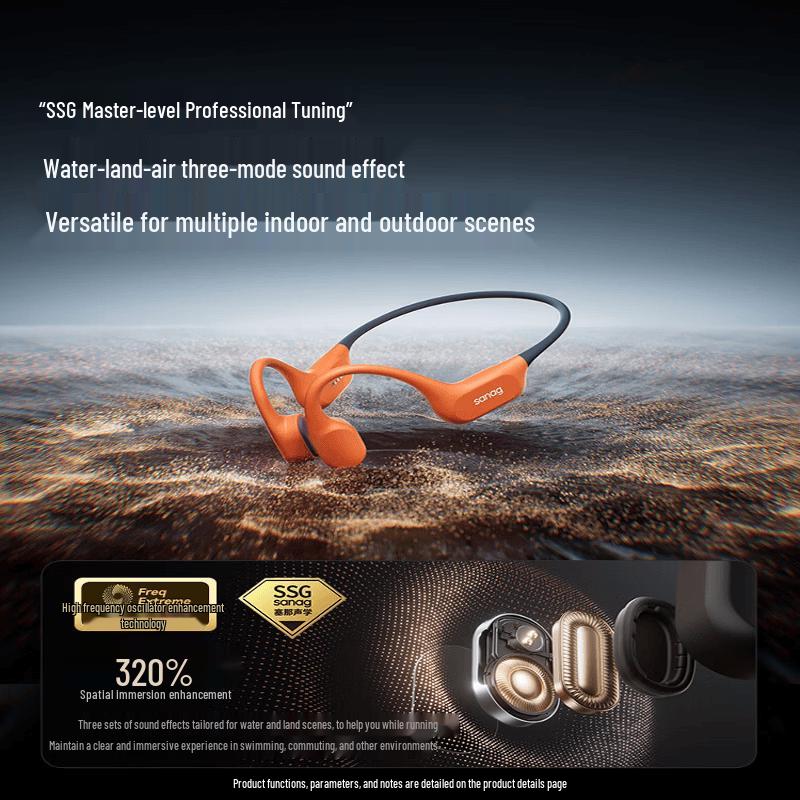 Saina IP68 Waterproof Bone Conduction AI Translator Sports Headset