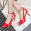 Fashion Summer Sandals Shoes for Women Elegant High Heels Large Size Pumps Strap White Black Red Heeled Dance Party Wedding Shoes Ladies