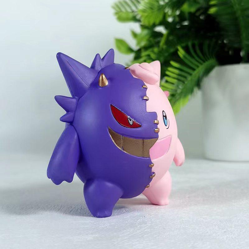 In Stock Pokmon Gengar & Clefairy Anime Figure Trendy Toy Decoration, Anime-Style Tabletop Ornament For Desk Setup Gift