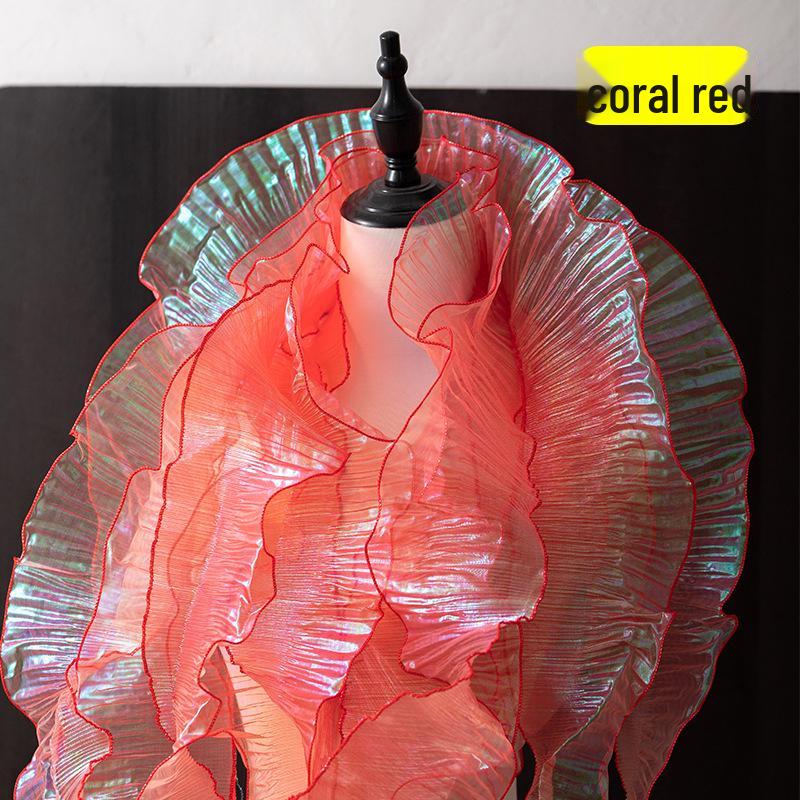 12cm Wide Mermaid Mesh Lace Trim for DIY Clothing: Necklines, Sleeves, Skirts, and Decorations.