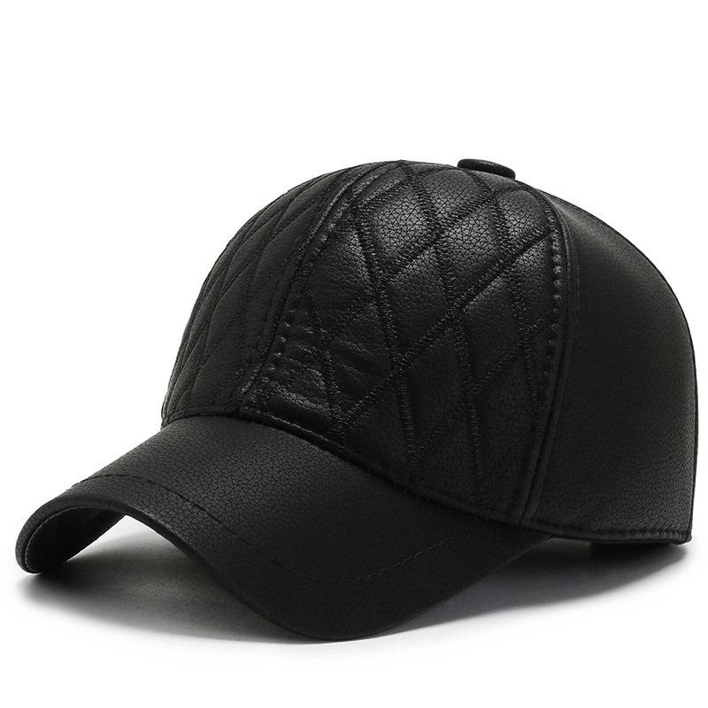 

Hat Men s Winter Rhombus Cap Thickened Warm Ear Protector Baseball Cap Cap Tide Adjustable
