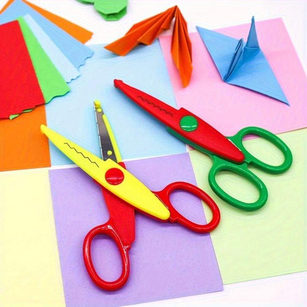 6 Pattern Decorative Scissors Set, 5 Inch Safe Craft Scissors for Scrapbooking, Photos & DIY Projects