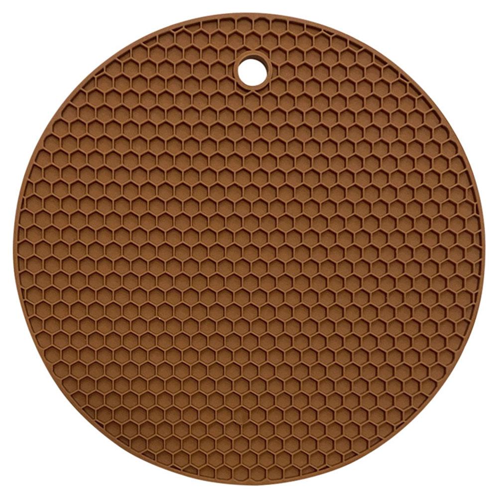18cm Round Silicone Non-slip Heat Resistant Mat Coaster Cushion Placemat Pot Holder Kitchen Accessories