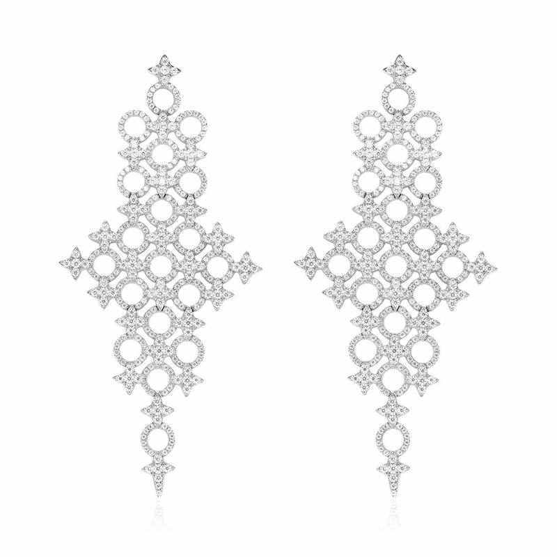 APM Monaco earrings METEORITES/ Six-Pointed Star [Romantic Confession] Personalized six-pointed star circle pendant, fashionable, elegant AE14203OX