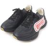 Pristine Low Cut Sneakers Ryton With Logo Black Leather Mens 6.5 523609 Used