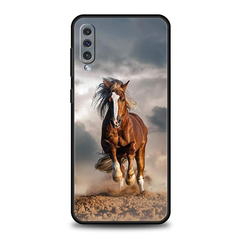 Animal Horse Phone Case for Samsung Galaxy A56 A36 A26 A16 A34 A24 A42 A22 A20 A12 A40 A30 A10 5G Soft TPU Cover Shell Funda Bag