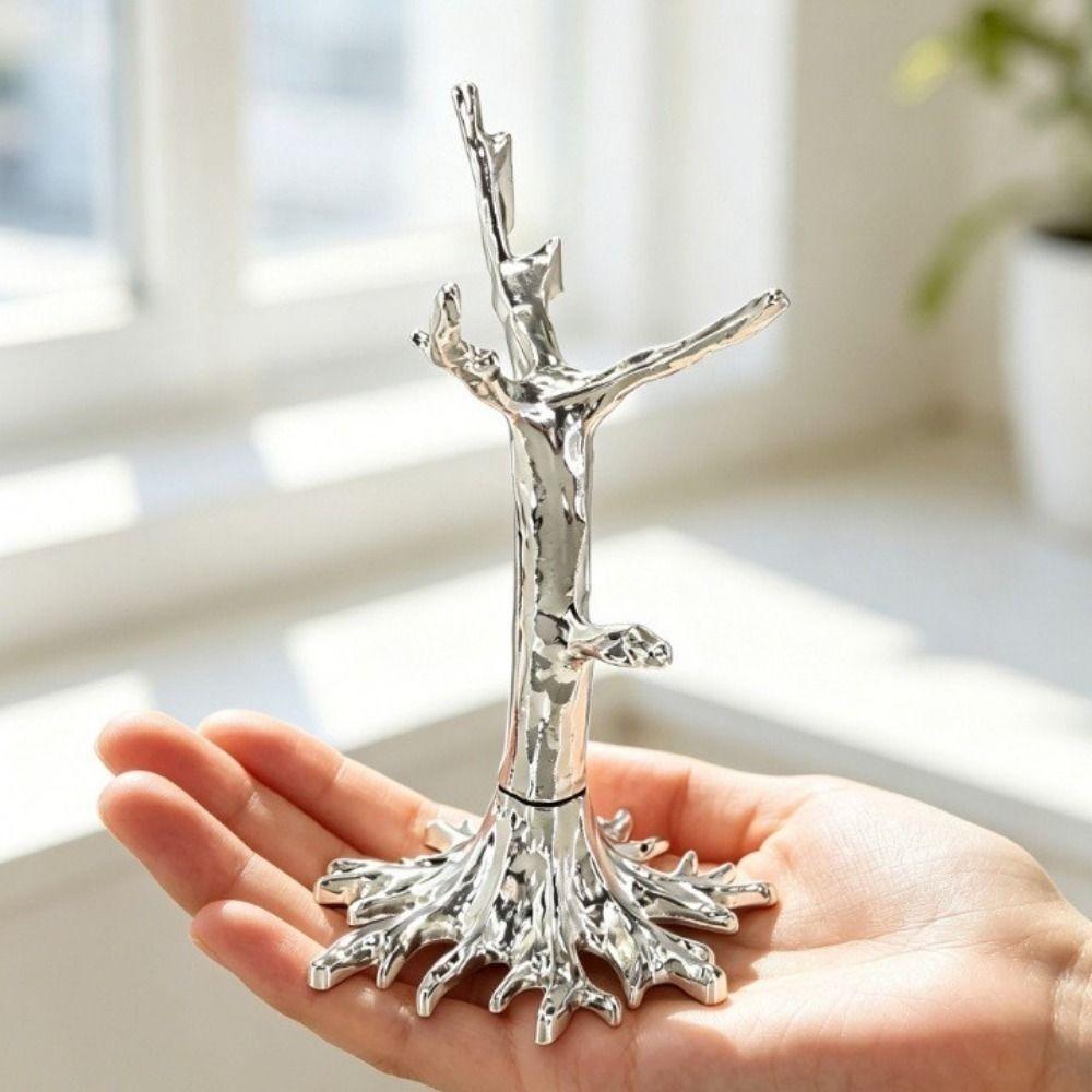 Gold/Sliver Tree Shape Crystal Ball Stand Electroplating Crystal Ball Display Stand  Office