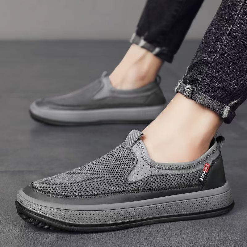 Summer New Old Beijing Men's Fashion Breathable Mesh Versatile Soft-soled Dad Shoes Casual Middle-aged and Elderly Walking Shoes