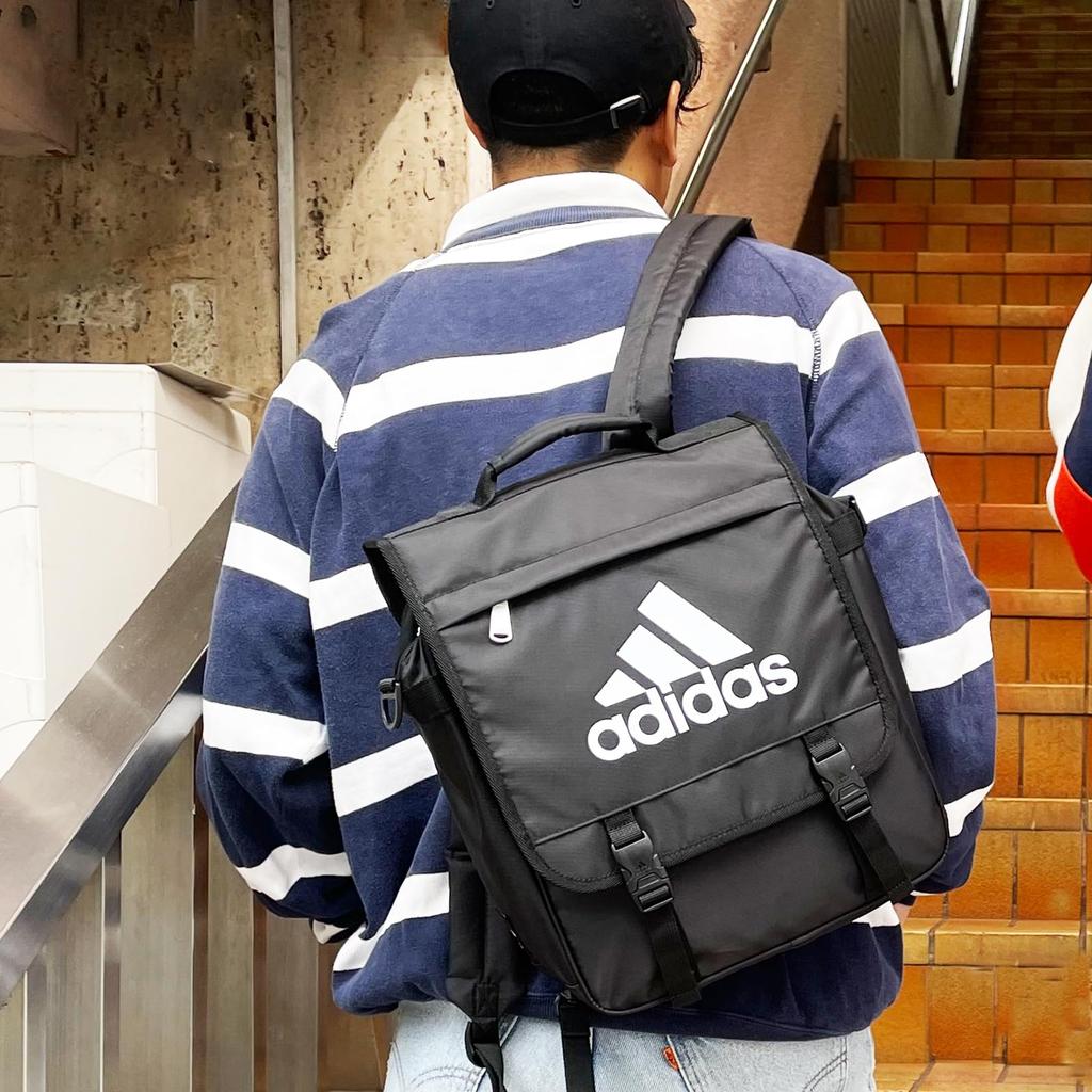 Adidas Backpack Model A4 Size with Shoulder Square Tricolor Ink No. 67533, Fit, Unisex, 3-Way Design, Strap, Design, (Legend F17)
