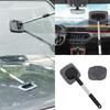 Windshield Cleaning Brush With Telescopic Aluminum Handle Microfiber Bristles For Effortlessly Glass Maintenance