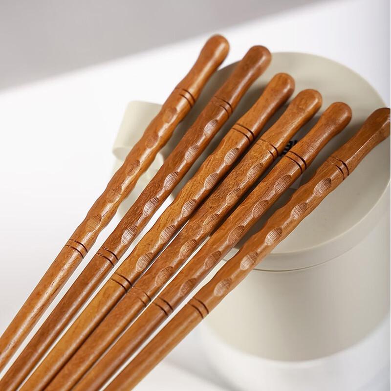 Linsenfang Indonesian Ironwood Solid Wood Chopsticks (5 Pairs)