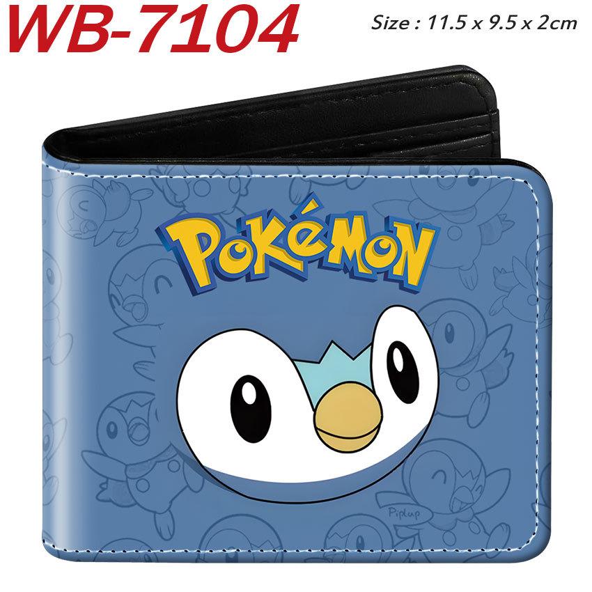 Pokemon Full Color Short Card Holder Folded Coin Purse Cute Pikachu Wallet 1pcs