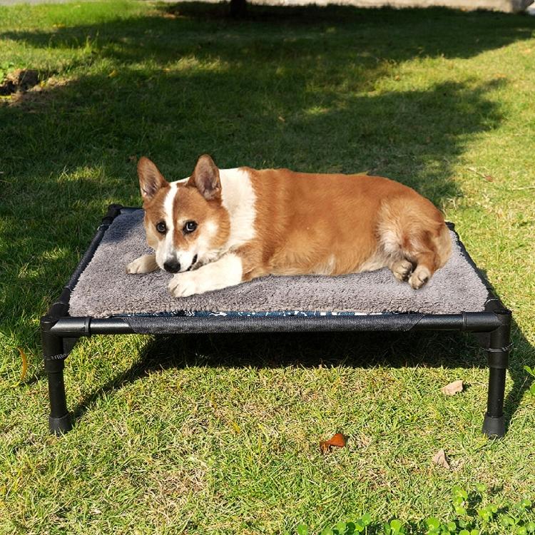 Elevated-Dog Bed with Canopy-Outdoor Dog Bed Cooling Raised Dog Cot Pet Tent