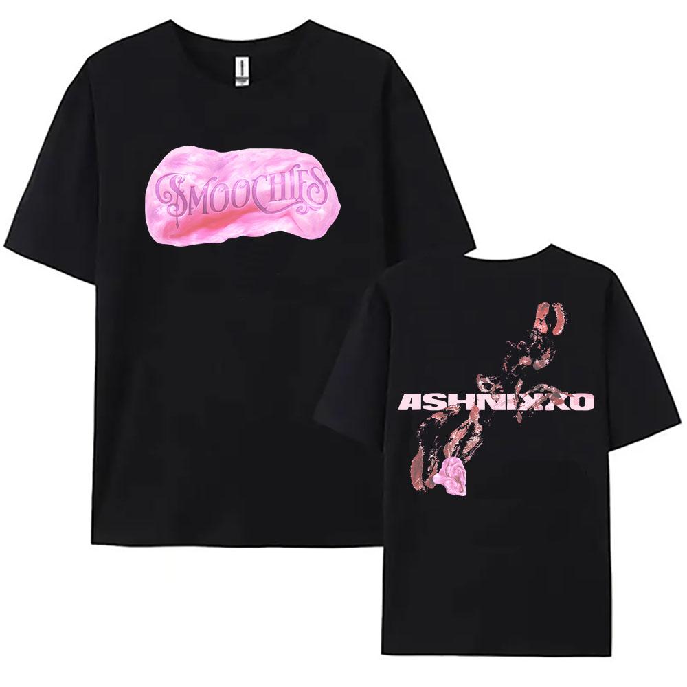 SMOOCHIES BUBBLEGUM TEE Ashnikko Singer Printing Tshirts for Female Short Sleeve Fashion Loose T-shirt Streetwear Unisex Women