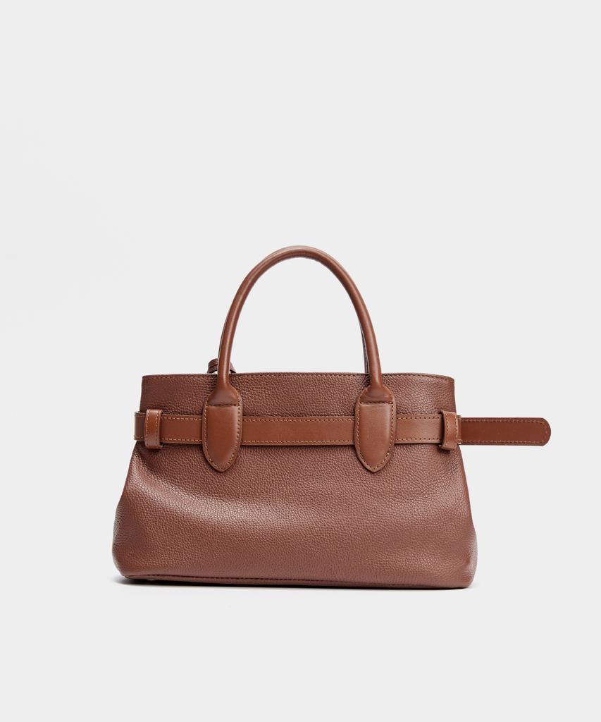 Badgigi Belt Leather Mini Tote Bag, Brown