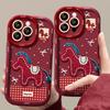 Plush Pony Lanyard Is Suitable for Apple 11promax Mobile Phone Case Iphone11 New Year's 11 Soft Silicone 11 Anti-drop.