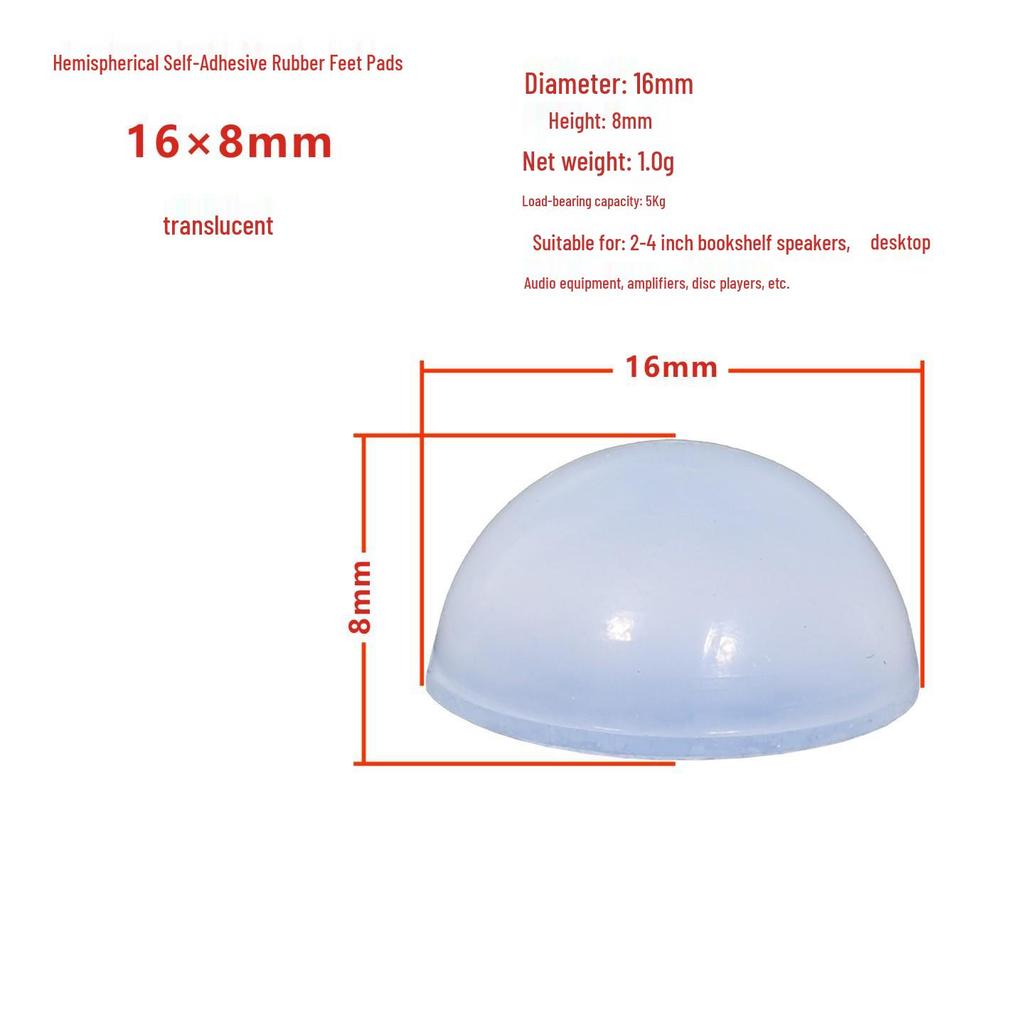 Silicone Vibration Damping Speaker Foot Pads - Anti-slip, Shock Absorbing, Self-Adhesive, Trapezoidal Design for Amplifiers