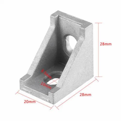 5/10PCS 2020-4040 Aluminum Corner Bracket, L Shape 90 Angle Connector, High Precision CNC Milled for T-Slot Profile Framing