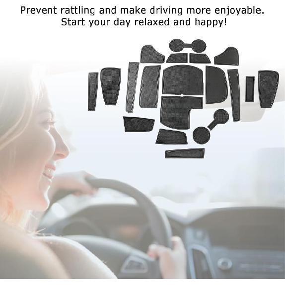 YEE PIN for Kia Seltos Center Console Liner Door Gate Slot Mats Door Mats Fit for 2021-2024 2025 Kia Seltos 2026 Accessories LX/S/EX/Nightfall