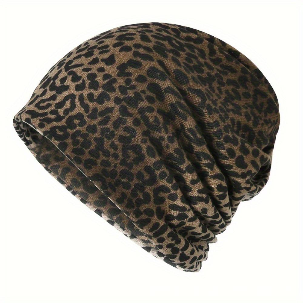 Contrasting Colors Pullover Hat Plaid Print Keep Warm Women's Pile Hat  Autumn and Winter