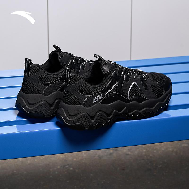 Anta Minimalist Fashion Trendy Durable Breathable Low-Top Casual Shoes Men Sneaker Black 912528891-5