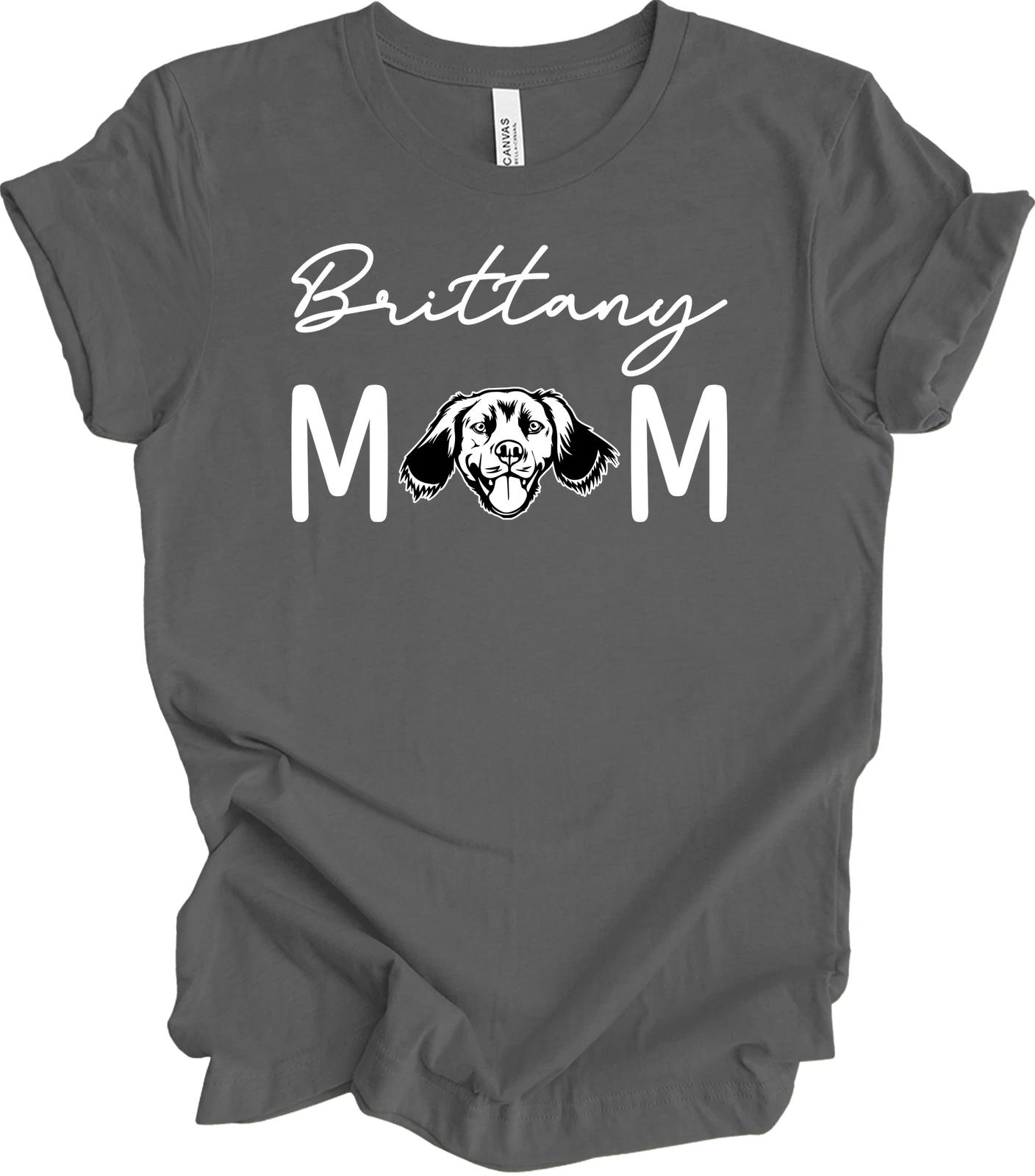 Brittany Spaniel Mom Shirt Dog Lover Fur Mama Spaniel Mom Gift Cute Dog Art Tee 2XL